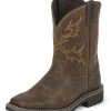 Cowboy Boots * | Exclusive Design Justin Kids' Rugged Tan Buffalo Boots Child