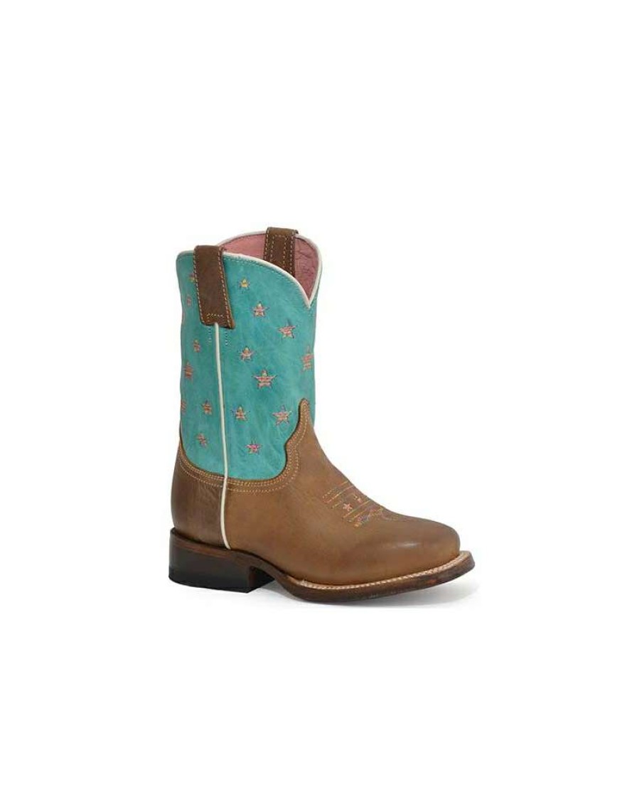 Cowboy Boots * | 100% Guarantee Roper Girls' Stars Sq Toe Fashion Boot