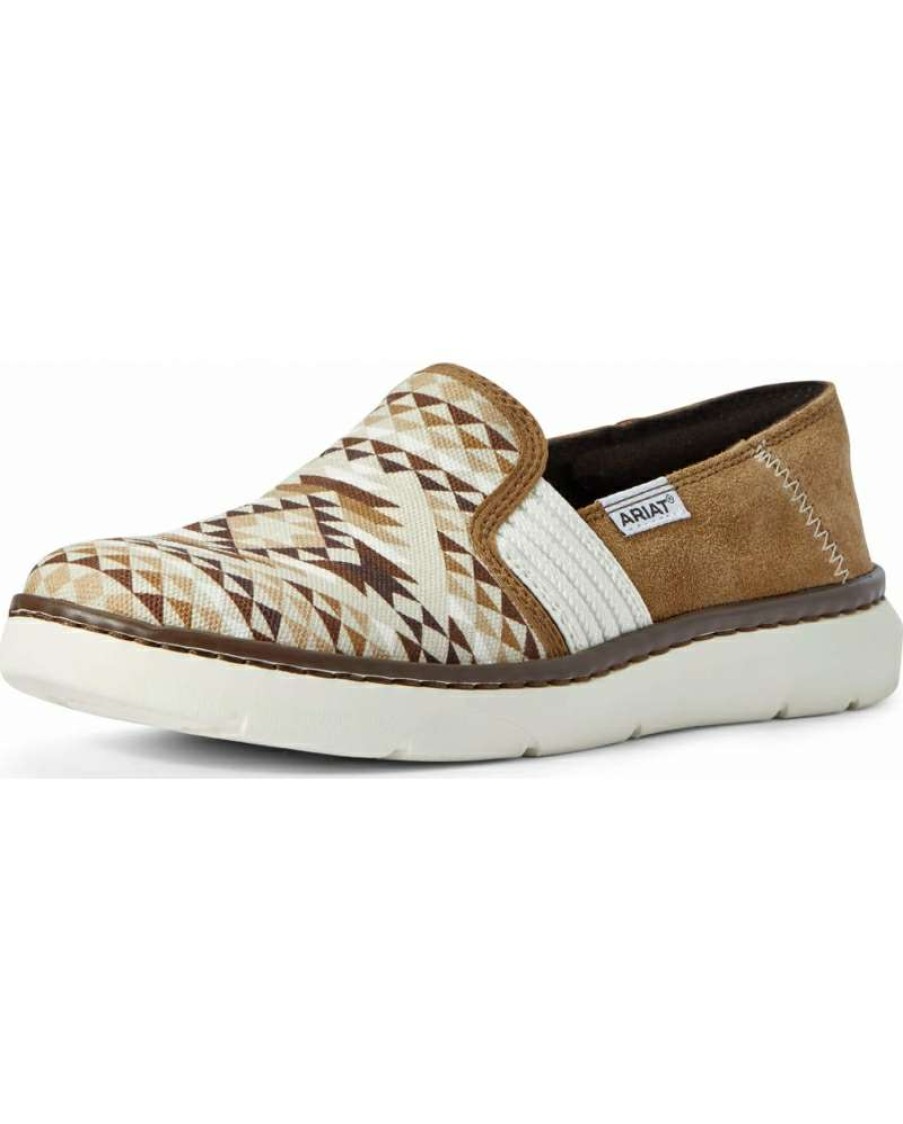 Cowboy Boots * | Exclusive Design Ariat Ladies' Diamond Aztec Slip On