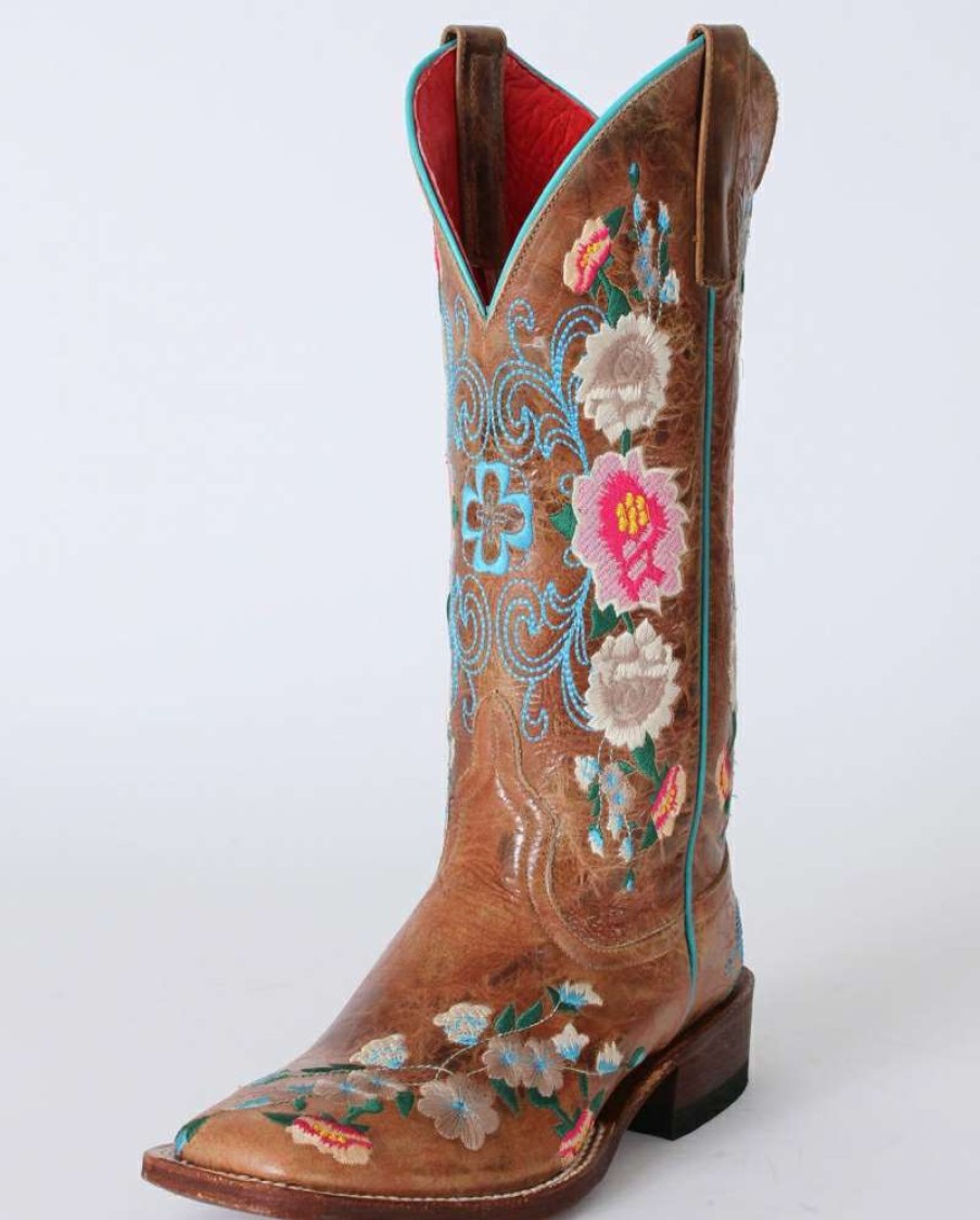 Cowboy Boots * | Unique Anderson Bean Ladies' Macie Bean Honey Bunch Square Toe Boots