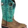 Cowboy Boots * | Cut Price Smoky Mountain Boots Boys' Youth Square Toe Brown/Turq