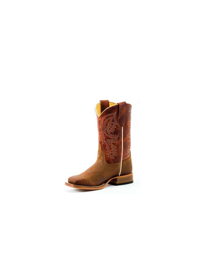 Cowboy Boots * | Crazy Deals Anderson Bean Boot Company Kids' Toast Bison Square Toe Boots