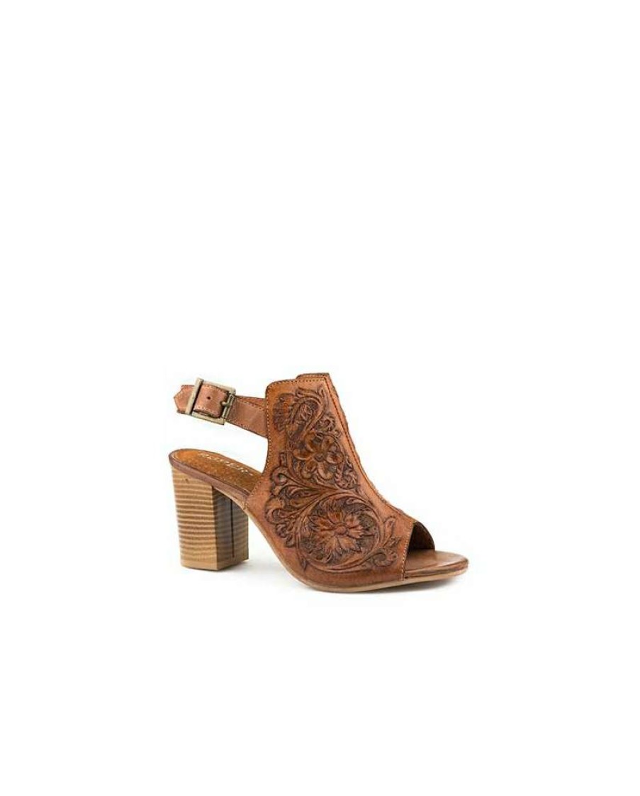 Cowboy Boots * | New Arrivals Roper Ladies' Mika Floral Tooled Heel