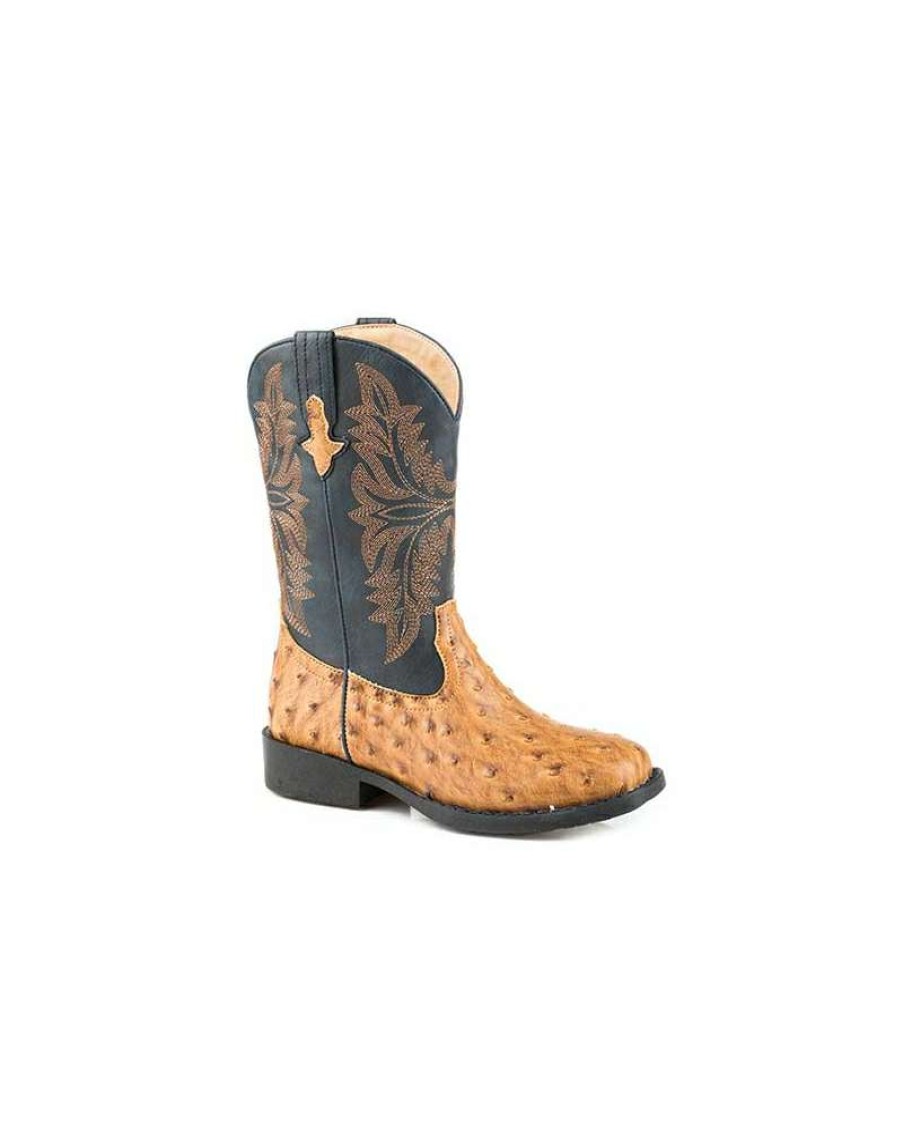 Cowboy Boots * | Online Store Roper Kids' Cowboy Cool Ostrich Print Boot