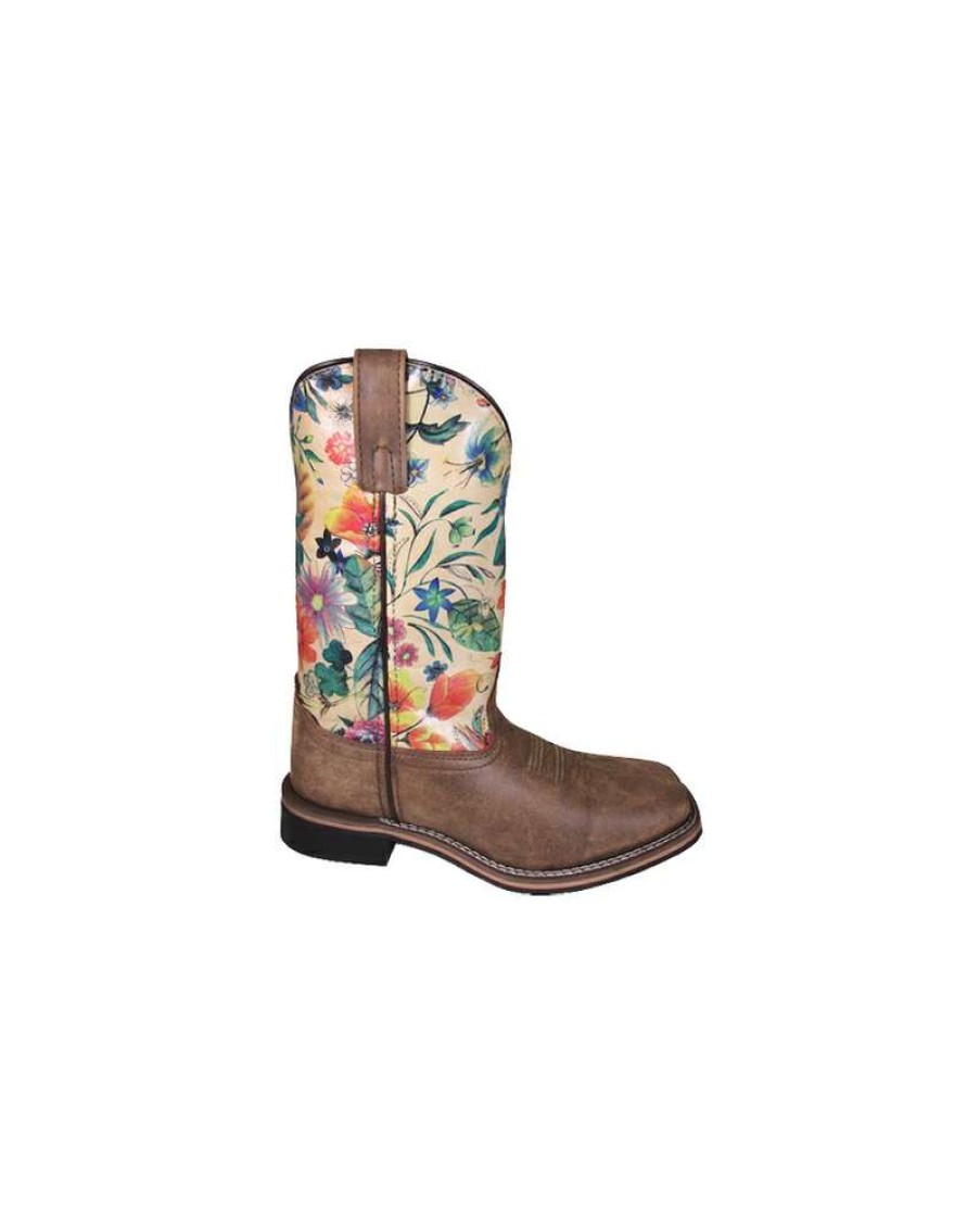 Cowboy Boots * | Unique Smoky Mountain Boots Ladies' Floral Shaft Boots