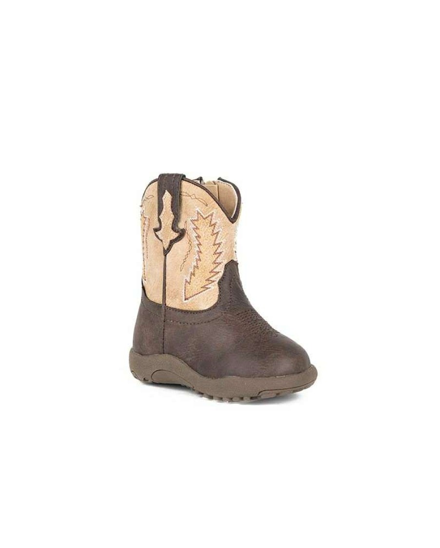 Cowboy Boots * | Bestsellers Roper Infant Cowbaby Arrowheads Brown