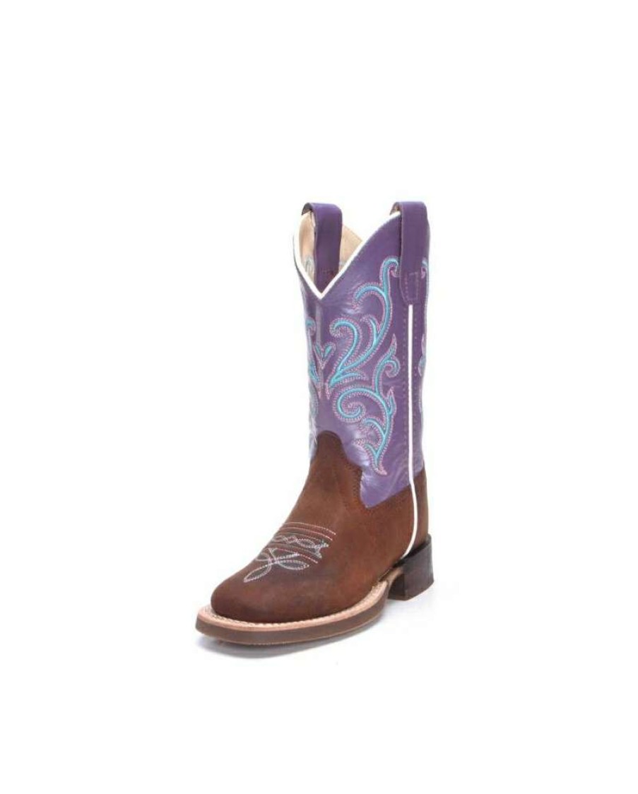 Cowboy Boots * | Reliable Quality Old West Kids' Broad Square Toe Boot