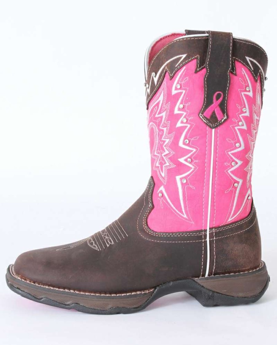 Cowboy Boots * | Bestsellers Durango Ladies' Pink Ribbon Western Boot