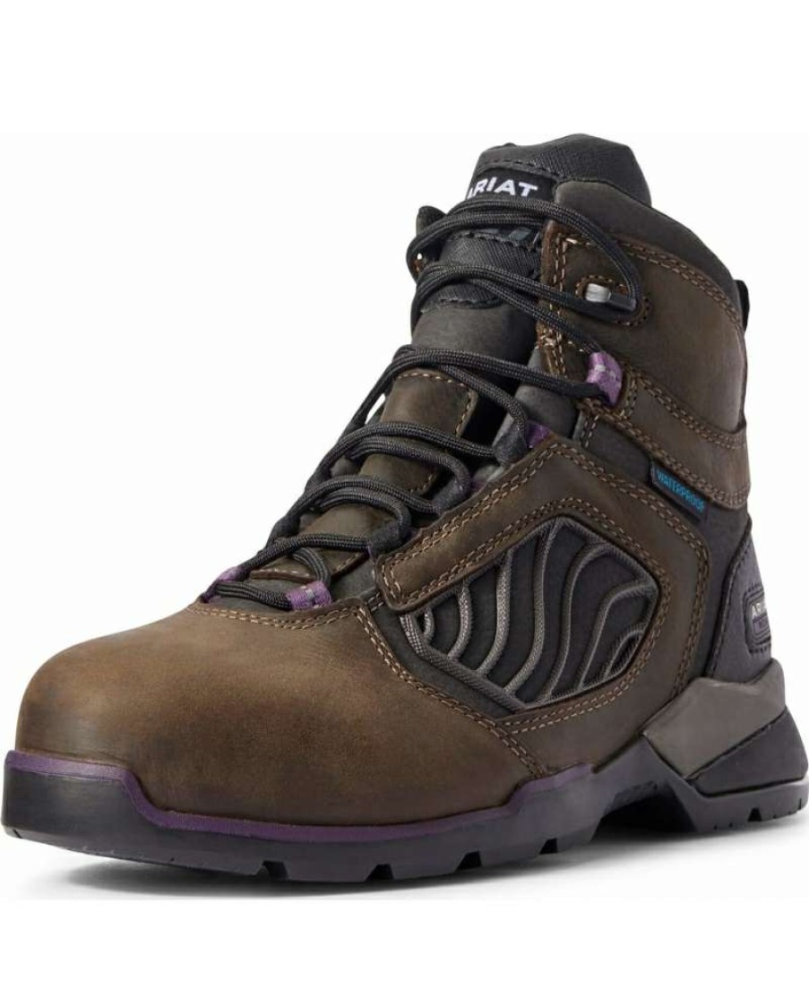 Workwear * | Premium Ariat Ladies' Rebar Waterproof Carbon