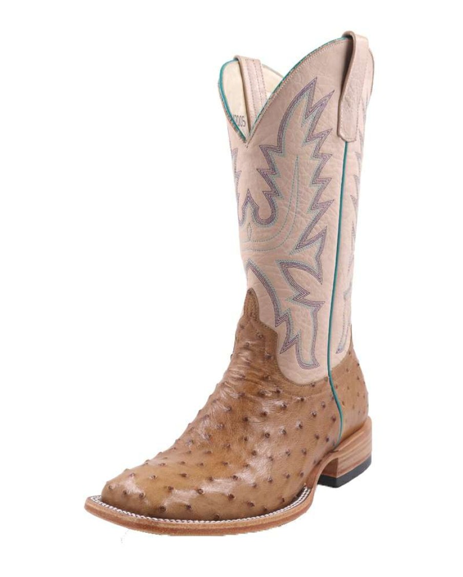 Cowboy Boots * | Discount Store Miss Macie Ladies' Top Hand Full Quill Ostrich Bone