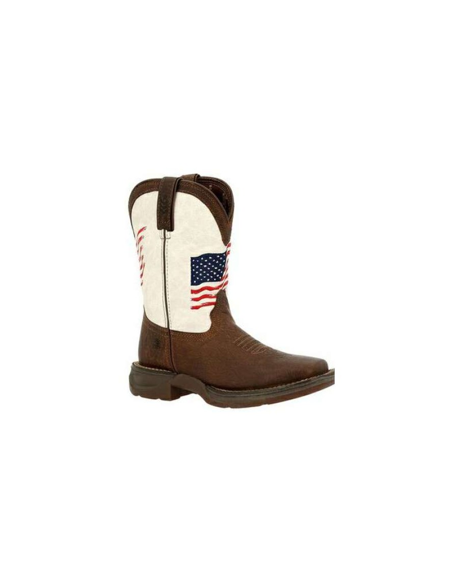 Cowboy Boots * | Latest Durango Kids' Lil Rebel Distressed Flag