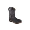 Cowboy Boots * | Premium Smoky Mountain Boots Kids' Youth Black Square Toe Boot