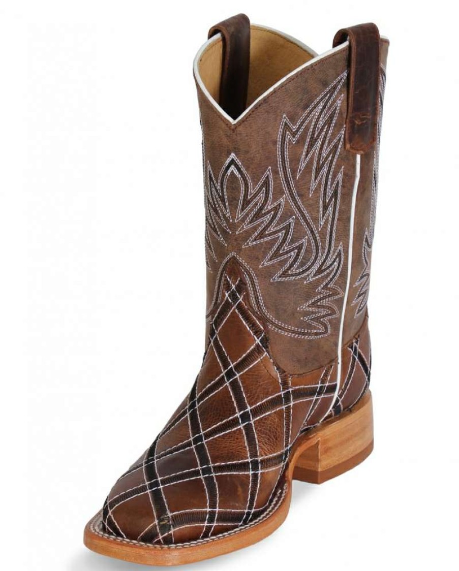 Cowboy Boots * | Limited Edition Anderson Bean Kids' Hp Moka Sabotage Square Toe Boots