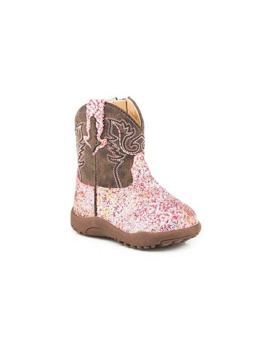 Cowboy Boots * | Unique Roper Girls' Cowbaby Glitter Aztec Boot