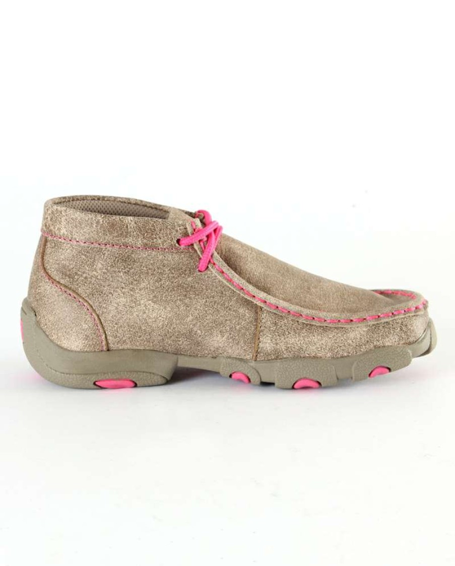 Cowboy Boots * | Bestsellers Twisted X Kids' Pink Ribbon Driving Mocs