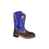 Cowboy Boots * | 100% Guarantee Smoky Mountain Boots Kids' Dusty Blue/Brown Square Toe