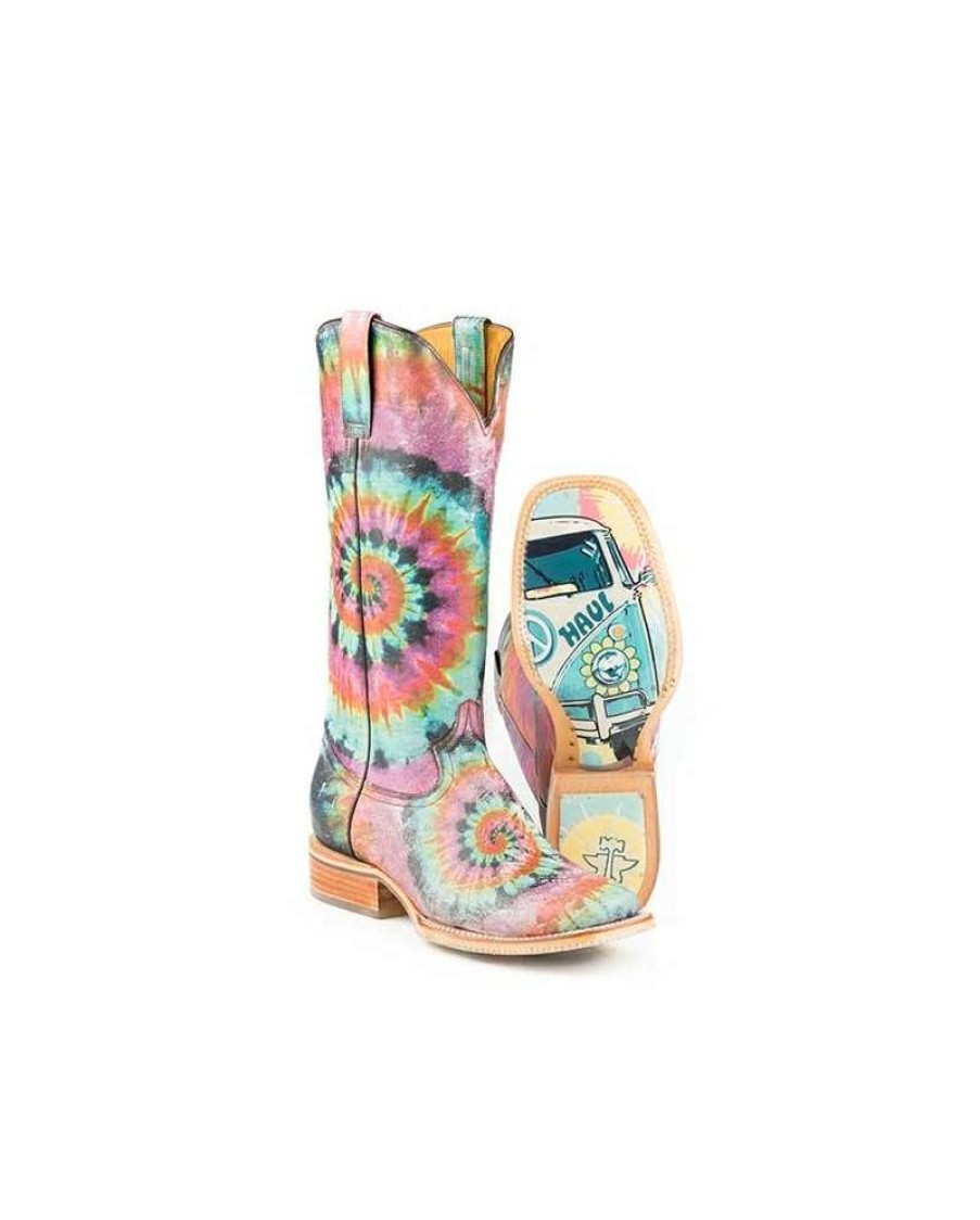 Cowboy Boots * | Latest Tin Haul Ladies' Groovy Tie Die Boots