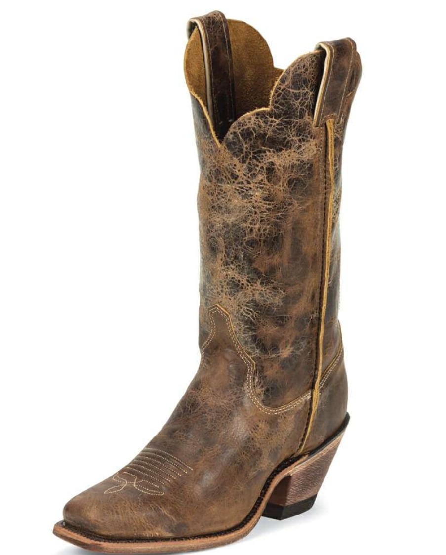 Cowboy Boots * | New Arrivals Justin Boots Ladies' Bent Rail Tan Road 12 Boots