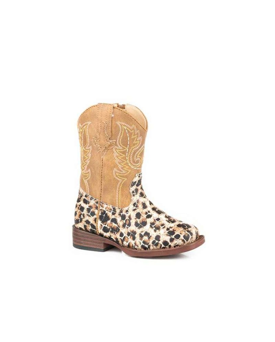 Cowboy Boots * | Fashion Roper Girls' Toddler Leopard Print Boot