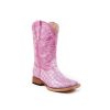 Cowboy Boots * | Discount Store Roper Girls' Pink Glitter Check Boots