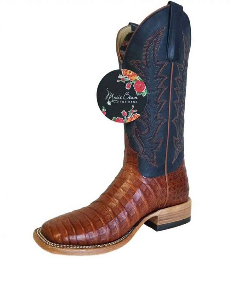 Cowboy Boots * | Online Store Miss Macie Ladies' Top Hand Caiman Blue Top