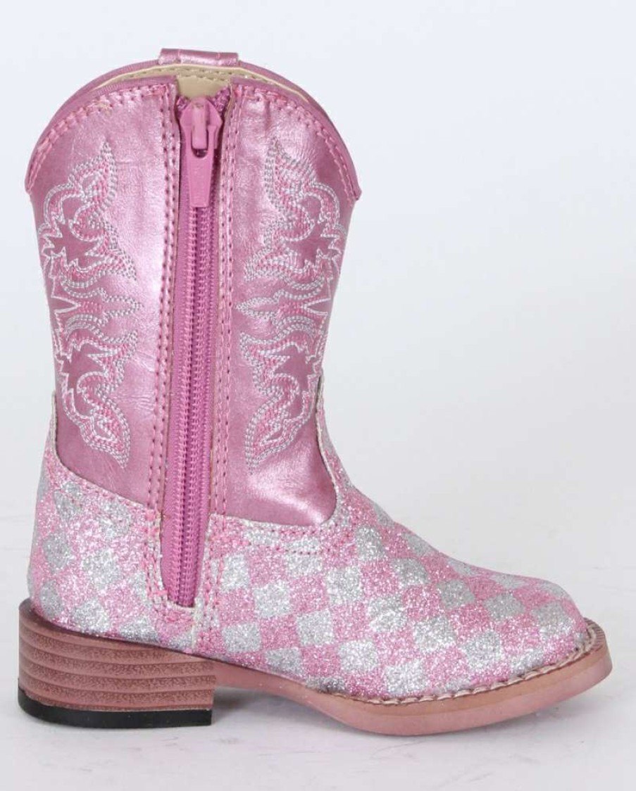 Cowboy Boots * | Bargain Sale Roper Girls' Glitter Check Boots Toddler