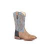 Cowboy Boots * | Unique Roper Kids' Tan And Blue Square Toe