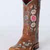 Cowboy Boots * | Classical Anderson Bean Girls' Honey Bunch Square Toe Boots Child And Youth