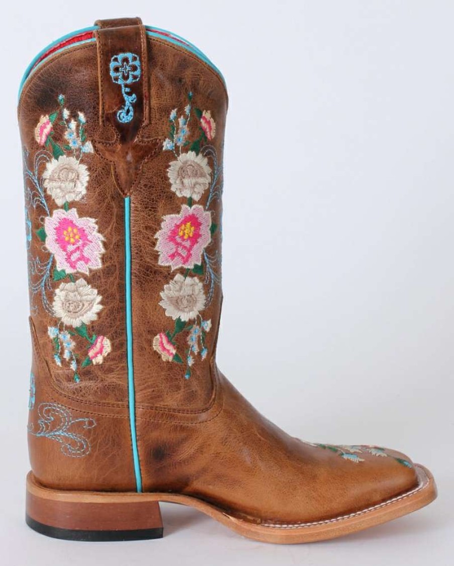 Cowboy Boots * | Classical Anderson Bean Girls' Honey Bunch Square Toe Boots Child And Youth