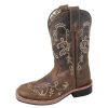 Cowboy Boots * | Cut Price Smoky Mountain Boots Girls' Youth Embroidered Brown Floral