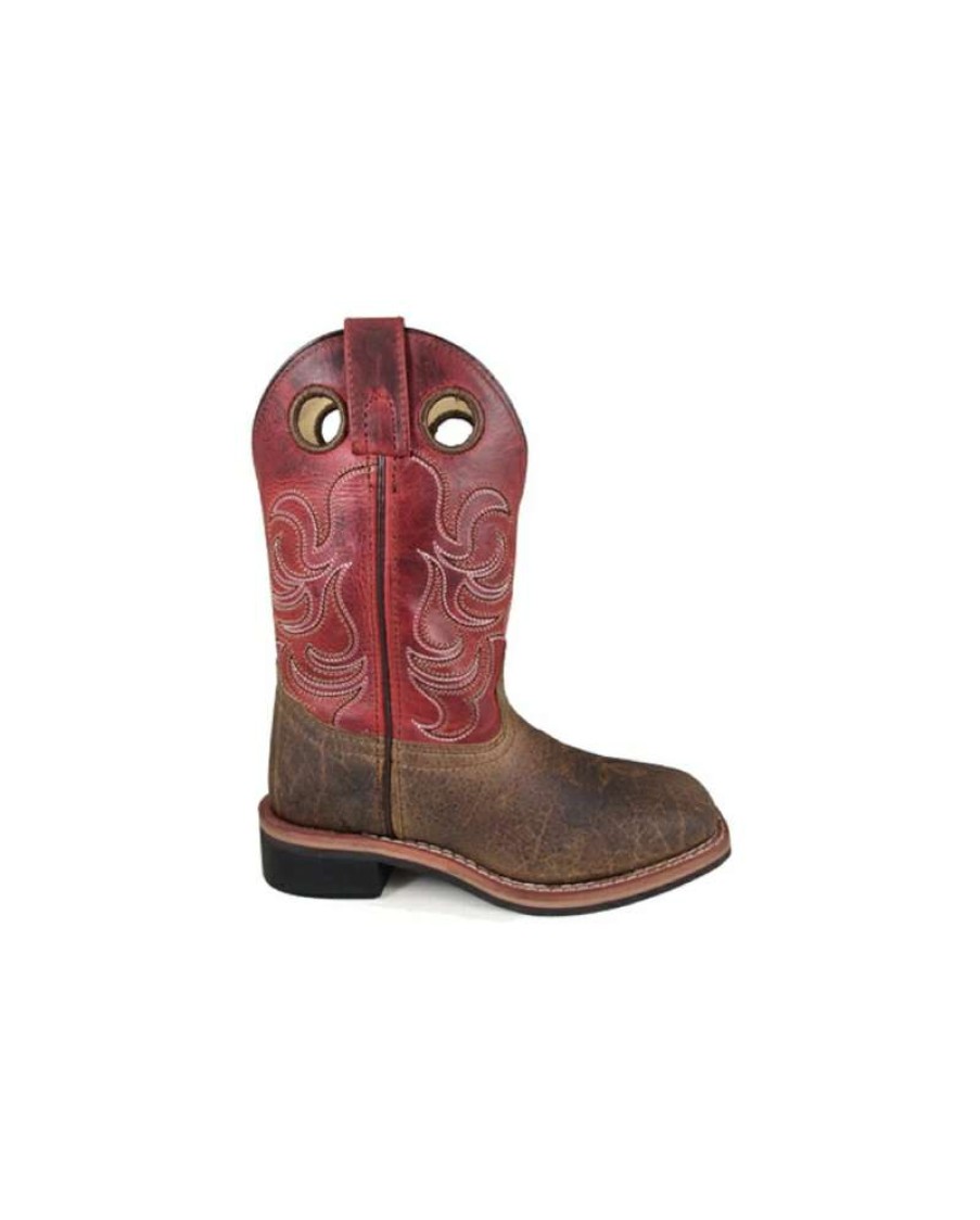 Cowboy Boots * | New Arrivals Smoky Mountain Boots Boys' Jessie Brown/Apple Boot