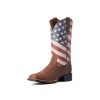 Cowboy Boots * | Opening Sales Ariat Ladies' Round Up Patriot Sq Toe