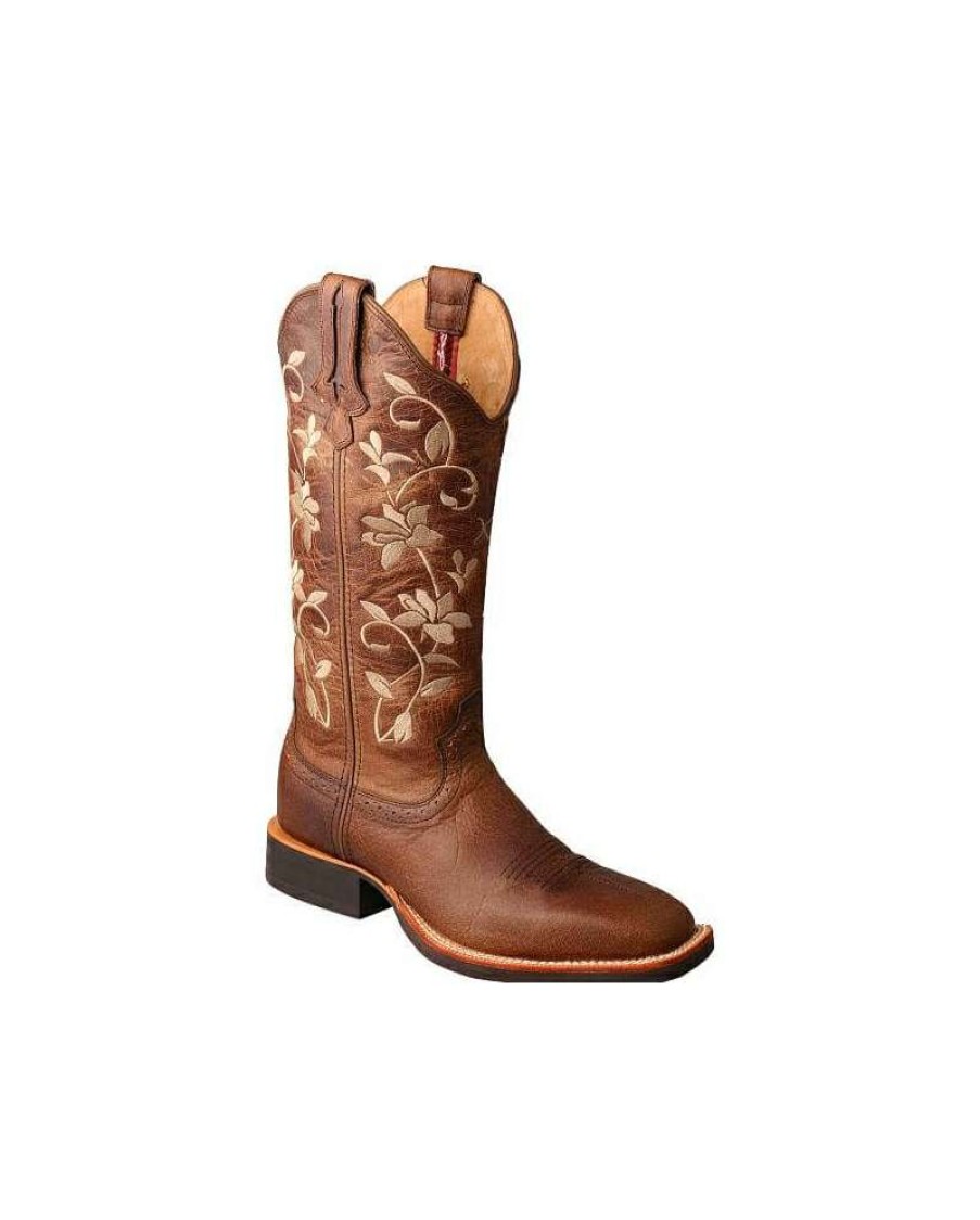 Cowboy Boots * | Unique Twisted X Ladies' Ruff Stock Embro Boot