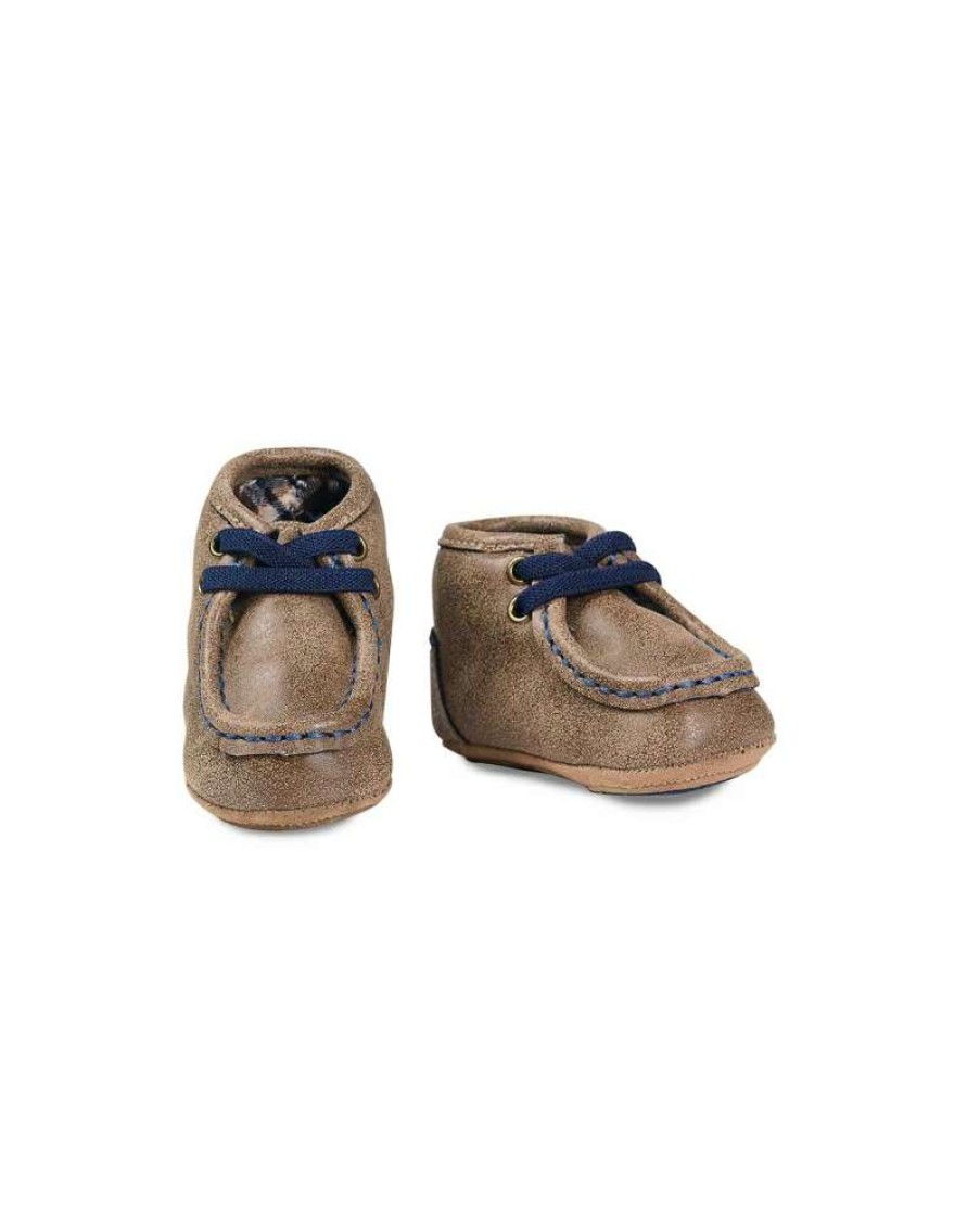 Cowboy Boots * | Unique Baby Buckers Infant Blue Mocs