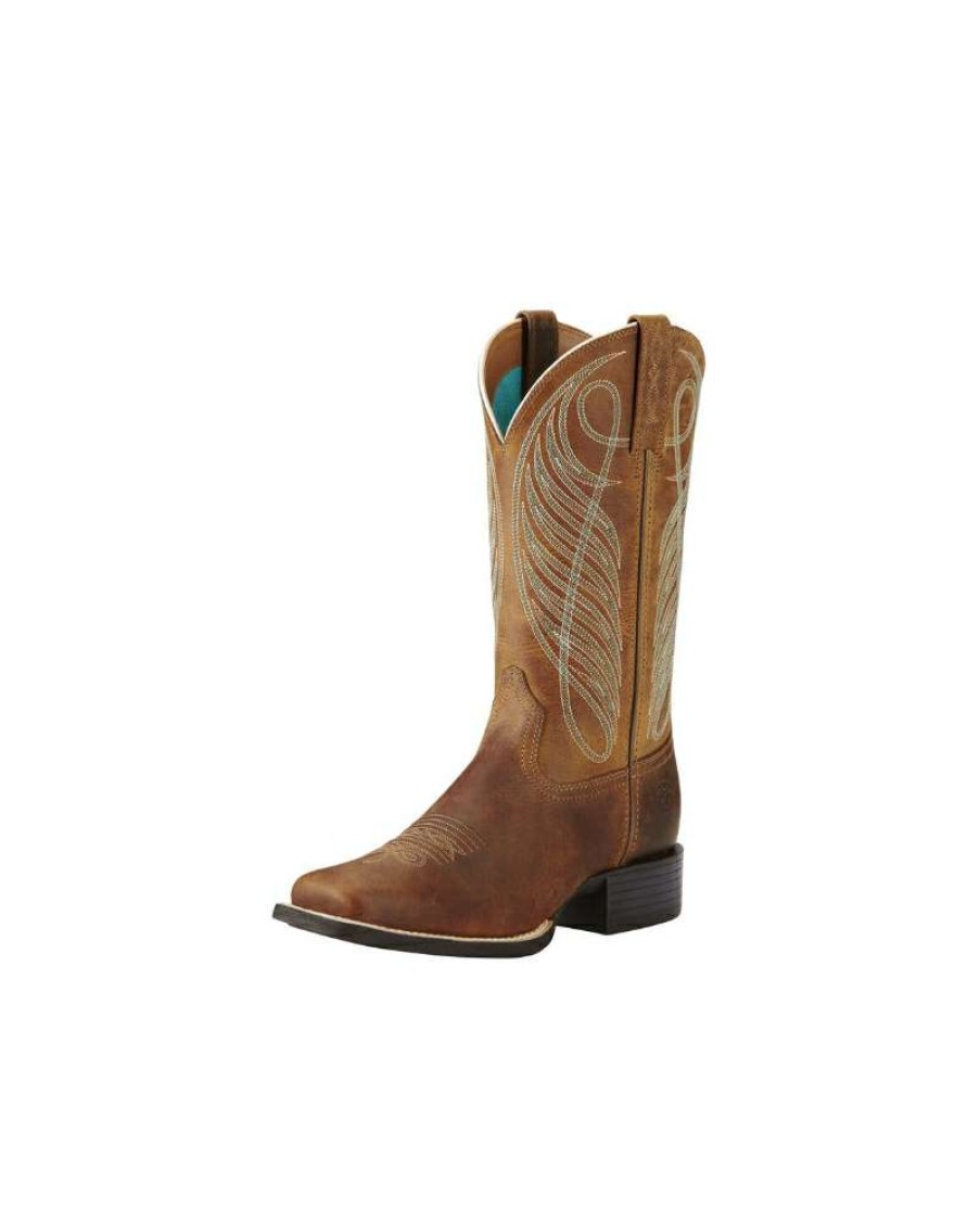 Cowboy Boots * | Latest Ariat Ladies' Round Up Wide Square Toe