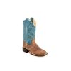 Cowboy Boots * | Cut Price Old West Kids' Broad Square Toe Brown Boot