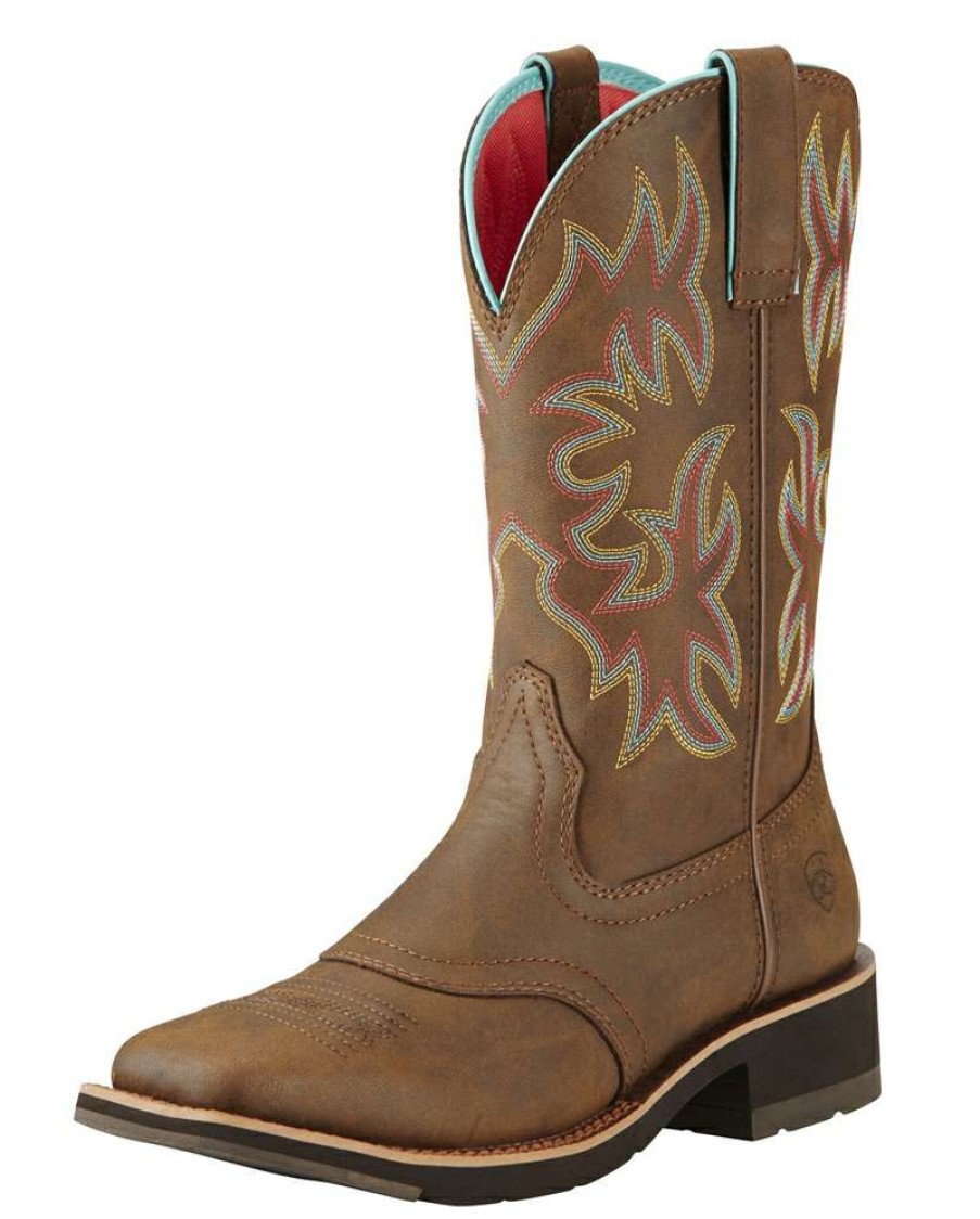 Cowboy Boots * | Opening Sales Ariat Ladies' Delilah Toasted Square Toe