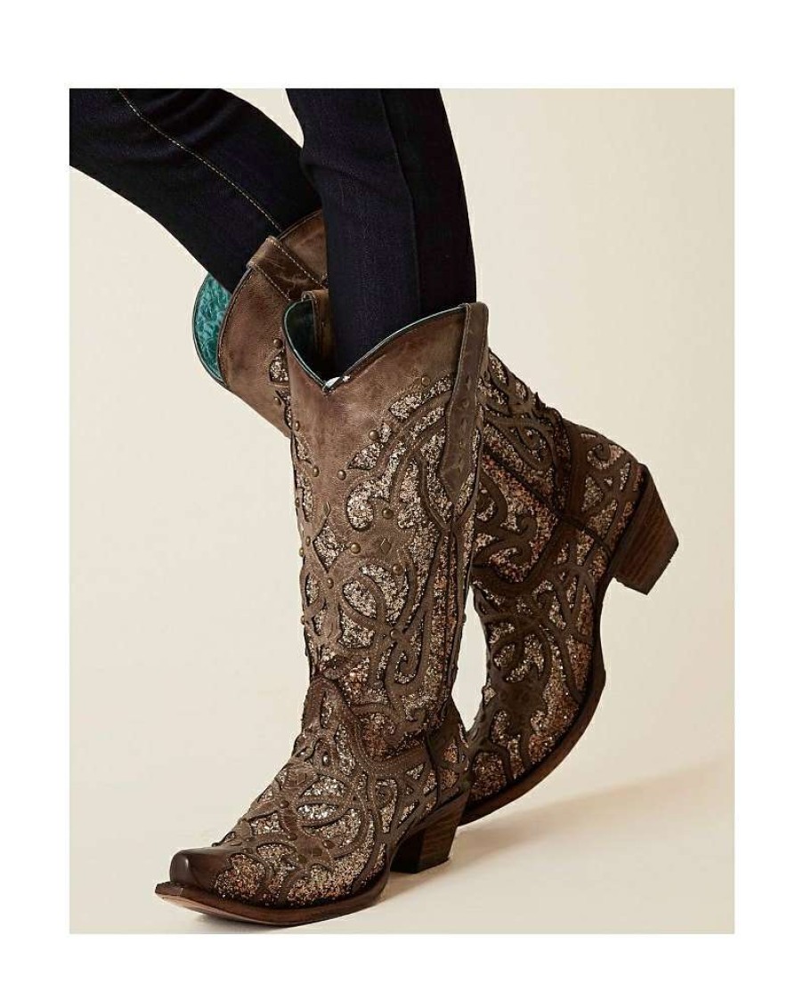 Cowboy Boots * | New Arrivals Corral Boots Ladies' Snip Top Glitter Boot