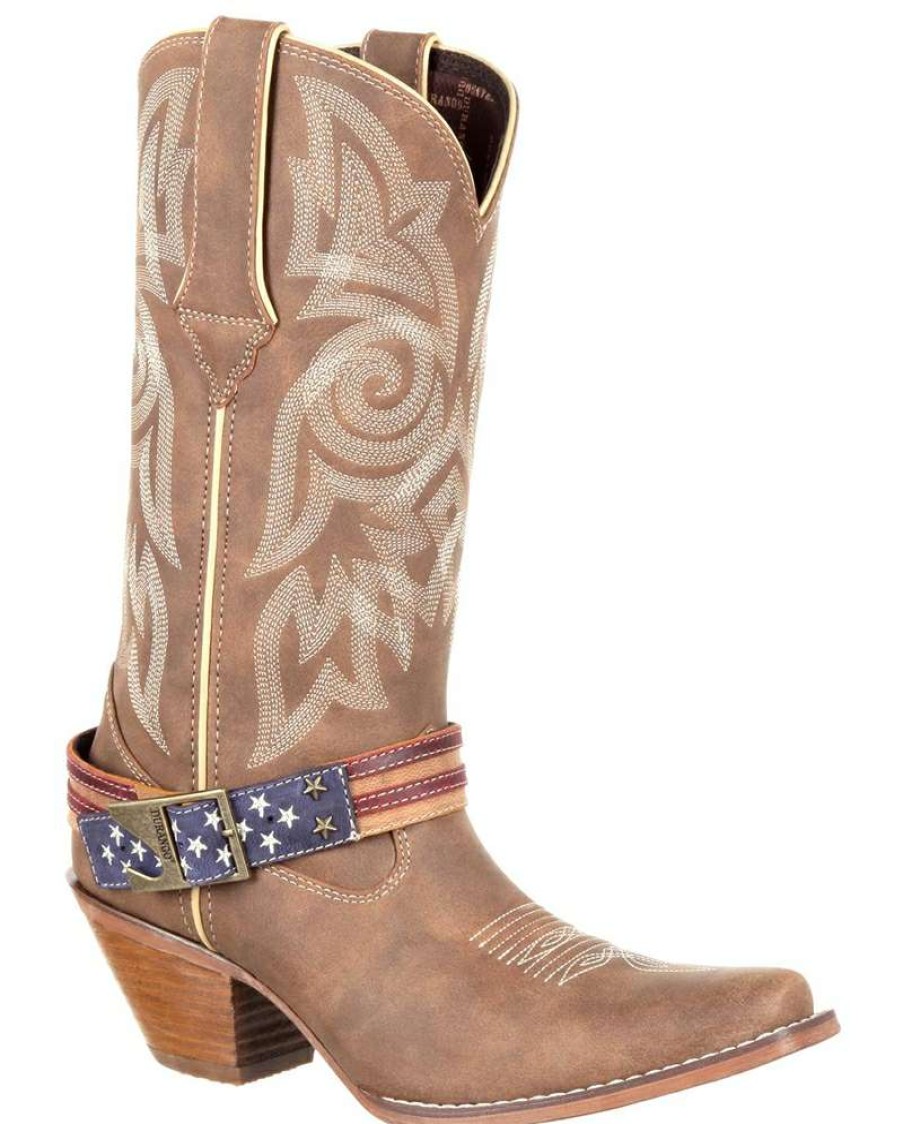 Cowboy Boots * | Bestsellers Durango Ladies' Flag Accessory Western Boot