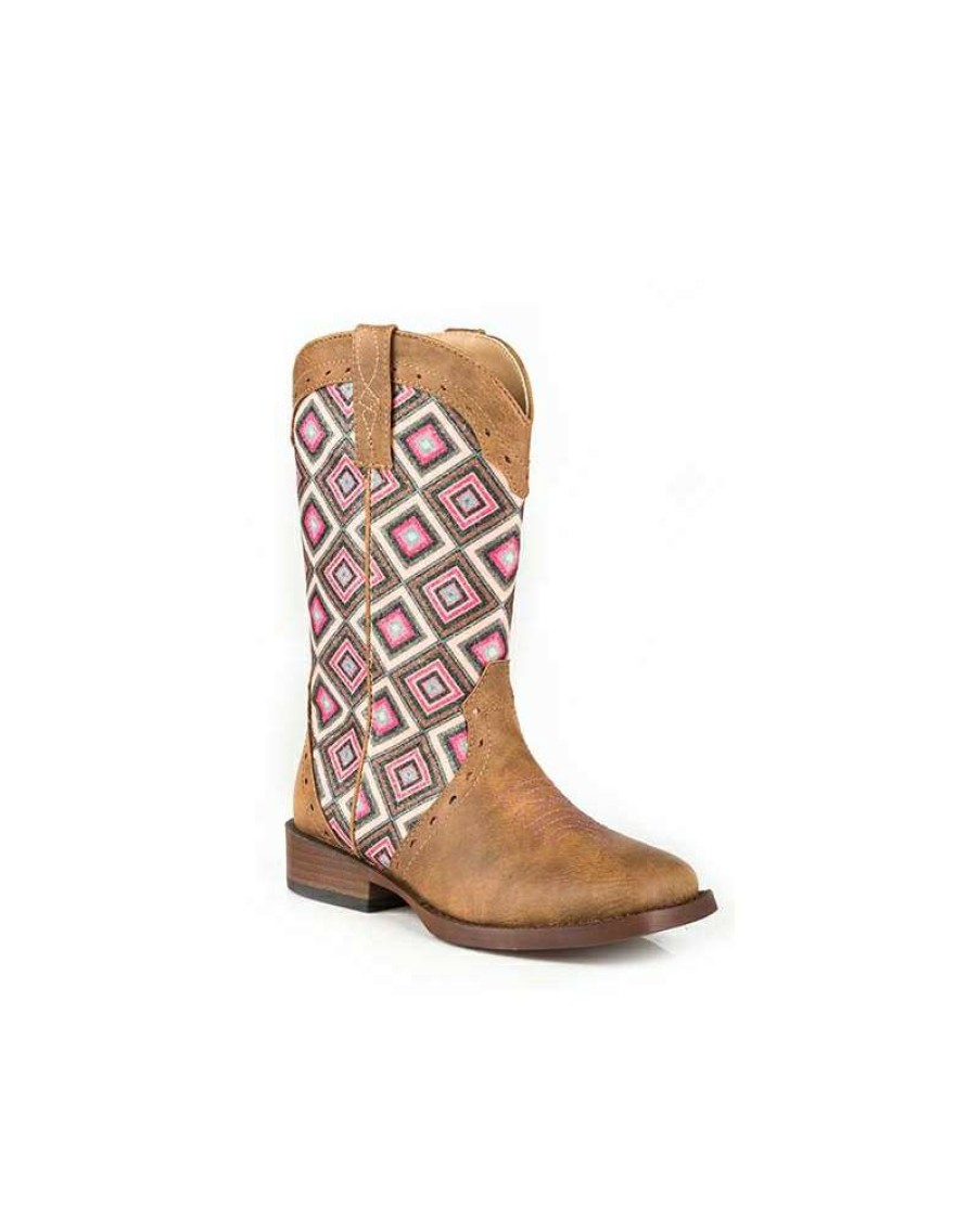 Cowboy Boots * | Crazy Deals Roper Girls' Glitter Geo Boots