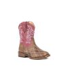 Cowboy Boots * | Discount Store Roper Girls' Pink Diamond Stitch Boots Toddler