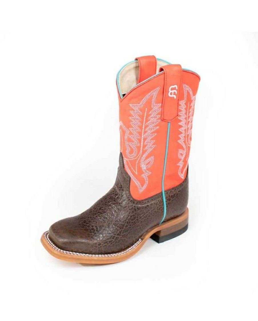 Cowboy Boots * | Latest Anderson Bean Boot Company Kids' Dakota Brown Red Top Boots