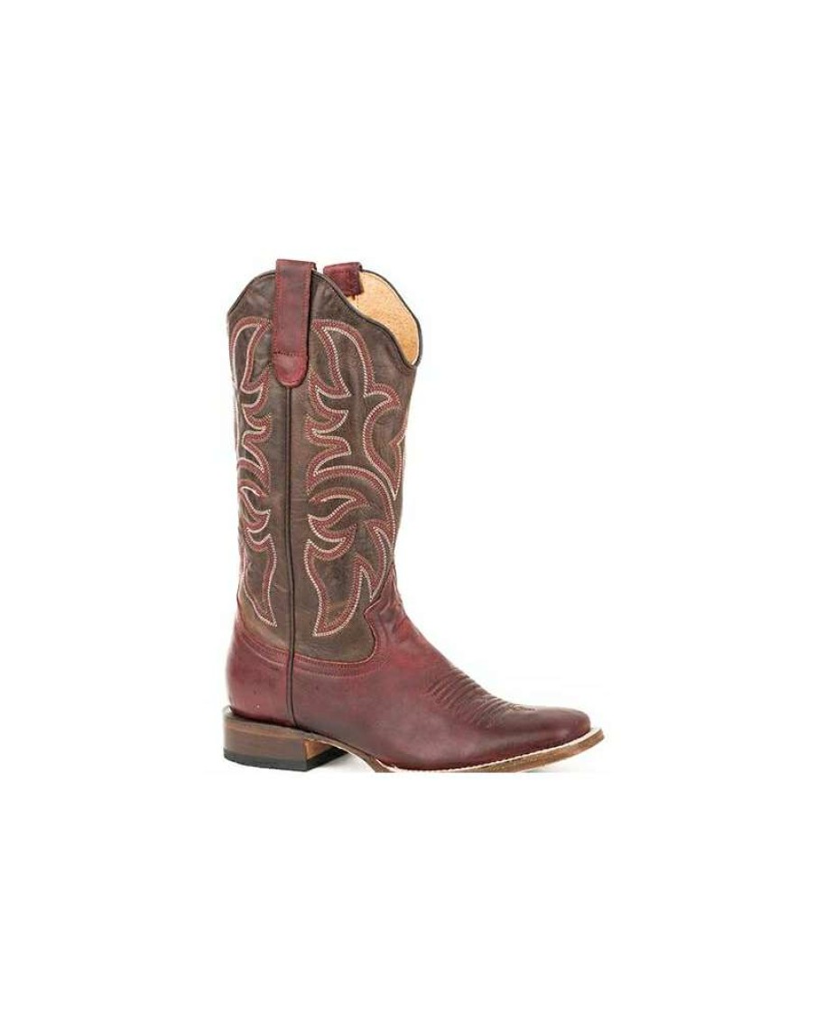 Cowboy Boots * | Bargain Sale Roper Ladies' Frozen Burnish Wine Boot