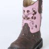 Cowboy Boots * | New Arrivals Roper Girls' Brown & Pink Dazzle Lights Boots Toddler