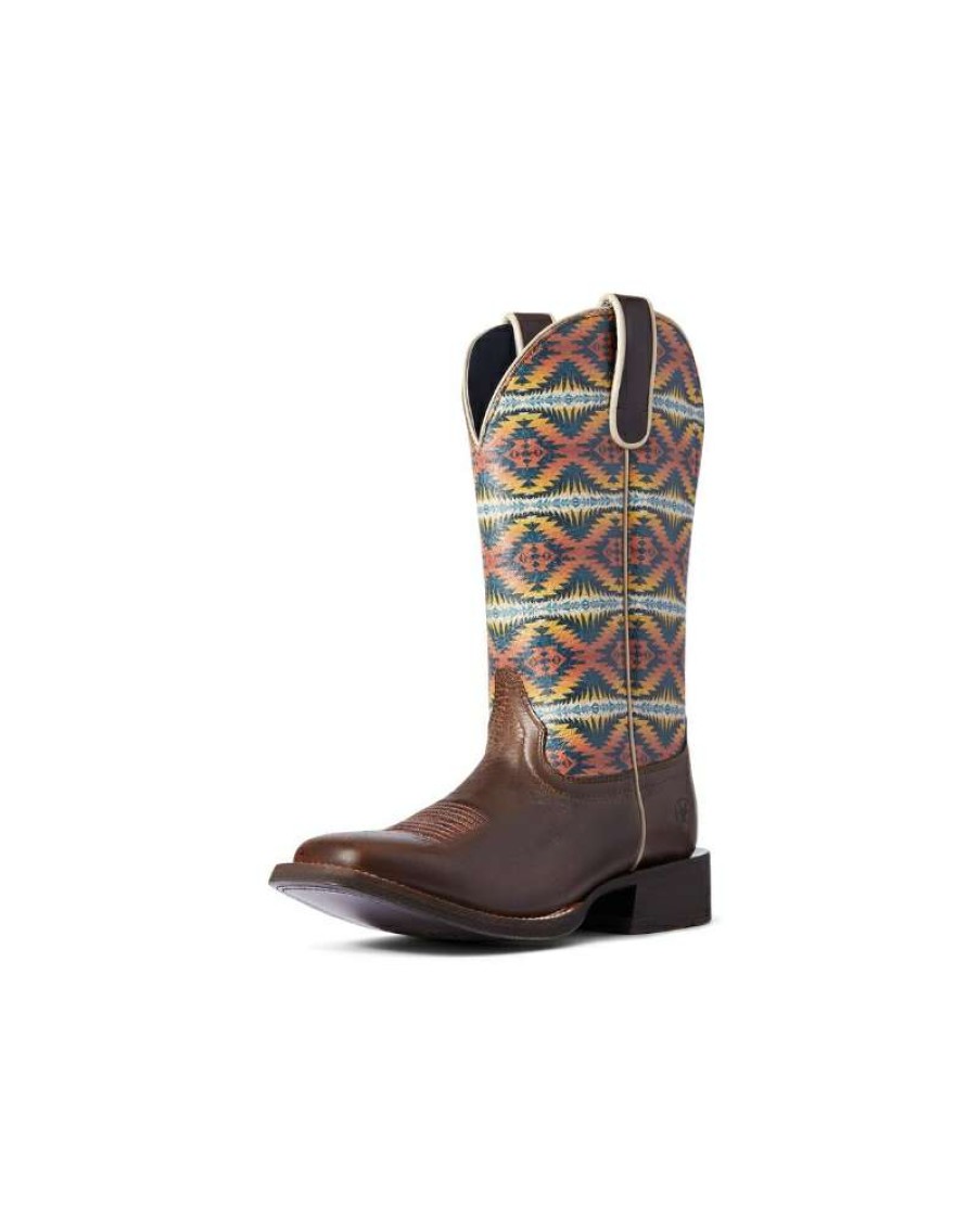 Cowboy Boots * | Discount Store Ariat Ladies' Pendleton Circuit Square Toe