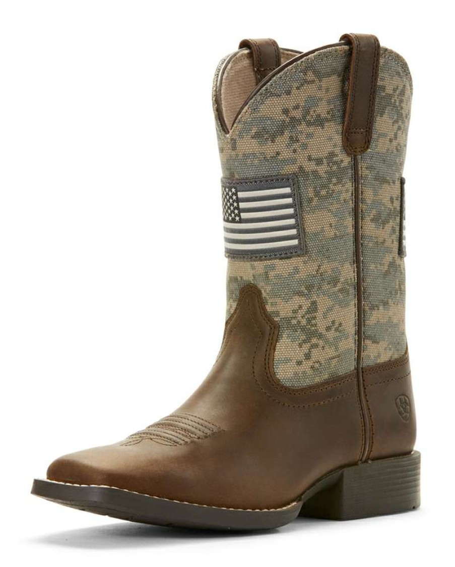 Cowboy Boots * | Limited Edition Ariat Kids' Patriot Square Toe Boot